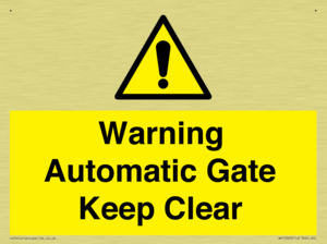 Warning Automatic Gate Keep Clear